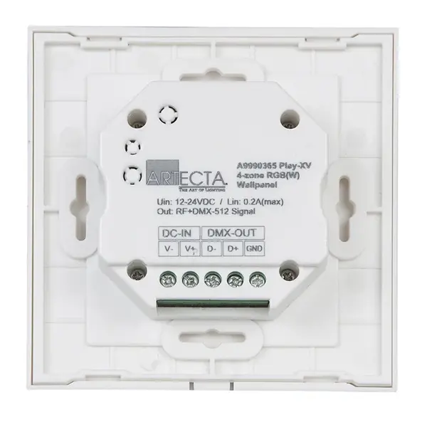 Artecta Artecta | A9990365 | Play-XV Wall Panel Single Zone RGBW RF-DMX | RF/DMX white
