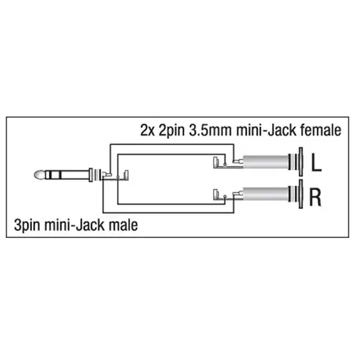 DAP DAP | XGA16 | XGA16 - mini-jack/M stereo to 2x mini-jack/F |