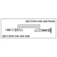 DAP DAP | XGA08 | XGA08 - mini-jack/M stereo to mini-jack/F - 90° |