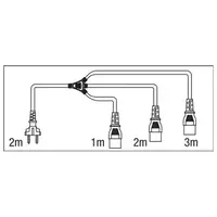 DAP DAP | 90457 | Schuko to IEC Splitter 3-way MKII | 5m