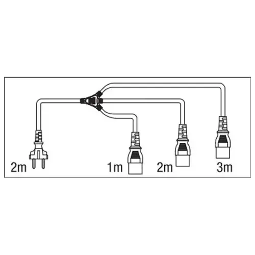 DAP DAP | 90457 | Schuko to IEC Splitter 3-way MKII | 5 m