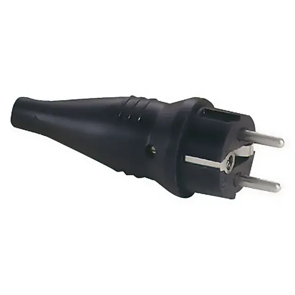 ABL ABL | 90401 | Rubber Schuko Connector Male | Noir - CEE7 / VII