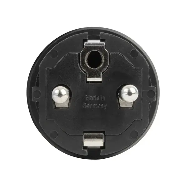 ABL ABL | 90401 | Rubber Schuko Connector Male | Zwarte behuizing - CEE7/VII