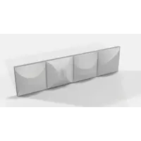 Wentex | 88807 | 3D Deco Panel Double Wave | Pour 2 x Wentex SET Frame - A Module 100 x 100 cm