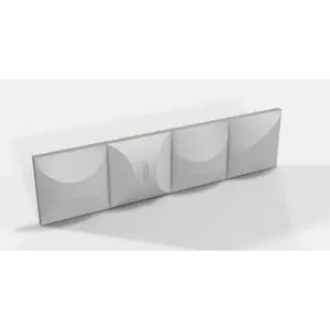 Wentex Wentex | 88807 | 3D Deco Panel Double Wave | Pour 2 x Wentex SET Frame - A Module 100 x 100 cm