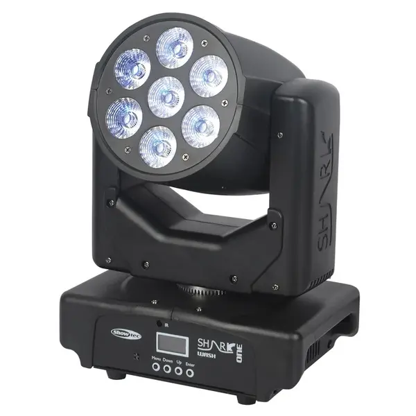 Showtec Showtec | 45020 | Shark Wash One | 7x 12 W RGBWA-UV LED Wash Moving Head
