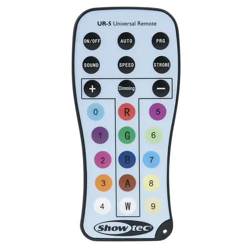 Showtec Showtec | 44002 | UR-5 Universal IR Remote | Compatible with IR supported Showtec products for controlling colours, strobe, dimming or programs