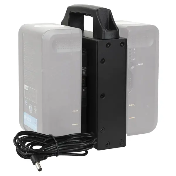 Showtec Showtec | 33310 | V-Mount Battery Holder for Media Panel | Voor twéé accu's