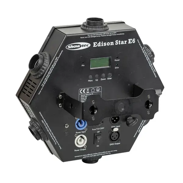 Showtec Showtec | 30748 | Edison Star E6 | DMX LED dimmer met 6x E27-fitting