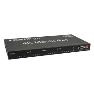 DMT DMT | 101221 | VT101 - HDMI Matrix 4x4 | Commutateur et routeur HDMI télécommandé à quatre entrées et quatre sorties