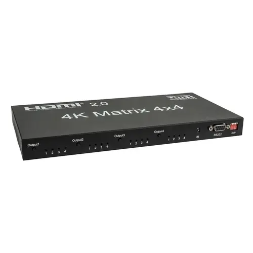 DMT DMT | 101221 | VT101 - HDMI Matrix 4x4 | 4-in / 4-uit routeerbare HDMI-schakelaar met afstandsbediening