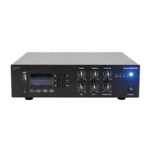 DAP DAP | D6170 | PA-380TU 80 W 100 V Amplifier | Bluetooth 5.0, USB, Microphone (6.3 mm jack), AUX (RCA) and FM radio