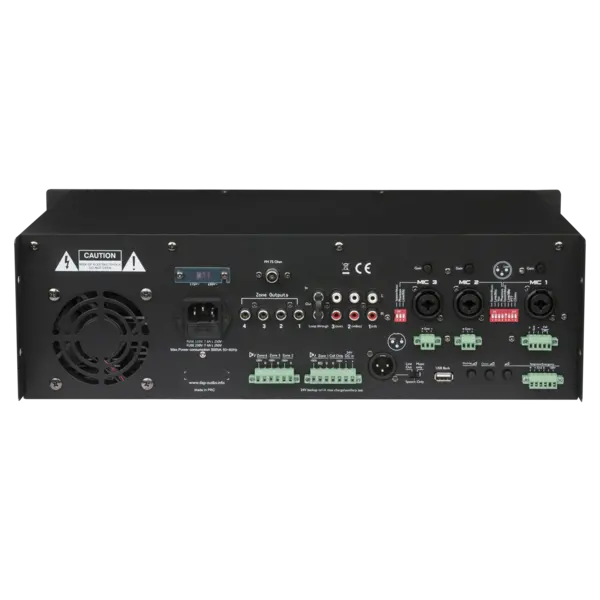 DAP DAP | D6155 | ZA-9250VTU | 250 W 100 V 4-Zone Mengversterker met aanpasbare zone volumeniveaus