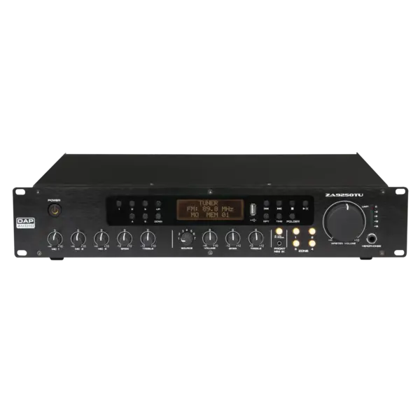 DAP DAP | D6154 | ZA-9250TU | 250 W 100 V 4-Zone Mixer Amplifier