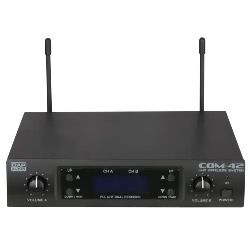 DAP DAP | D1464 | COM-42 | 2-kanaals handheldset UHF draadloze microfoon