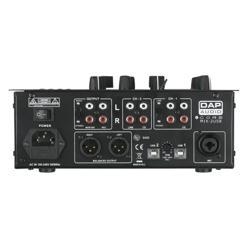 DAP DAP | D2302 | CORE MIX-2 USB | 2-channel DJ mixer with USB interface