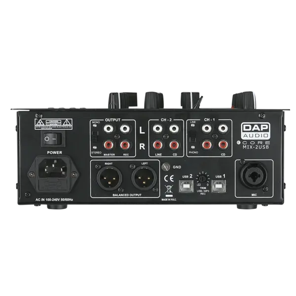 DAP DAP | D2302 | CORE MIX-2 USB | 2-channel DJ mixer with USB interface