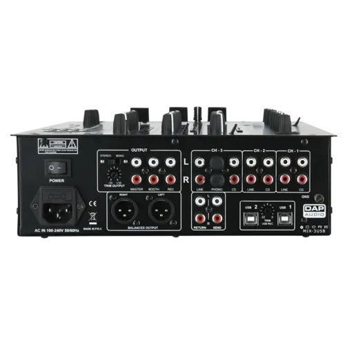 DAP DAP | D2303 | CORE MIX-3 USB | 3-kanaals DJ-mixer met USB-interface