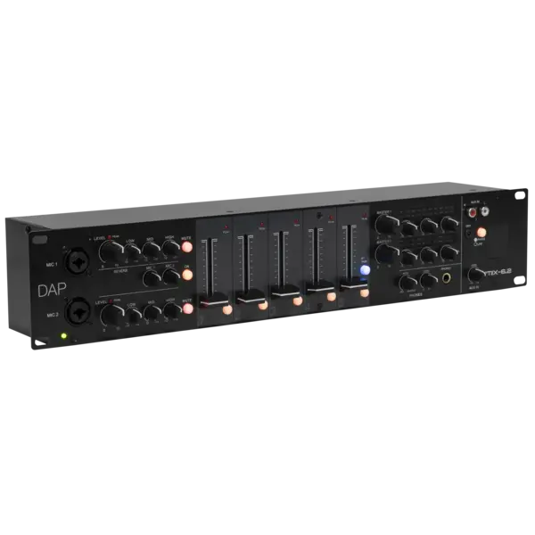 DAP DAP | D2354 | IMIX-6.2 | 7-kanaals 2U installatiemixer BT | 2 zones