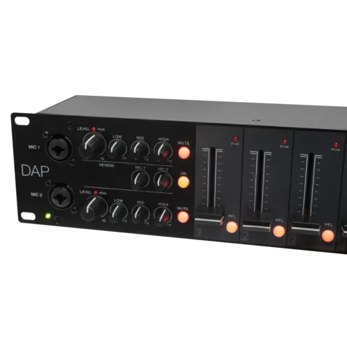 DAP DAP | D2354 | IMIX-6.2 | 7-kanaals 2U installatiemixer BT | 2 zones