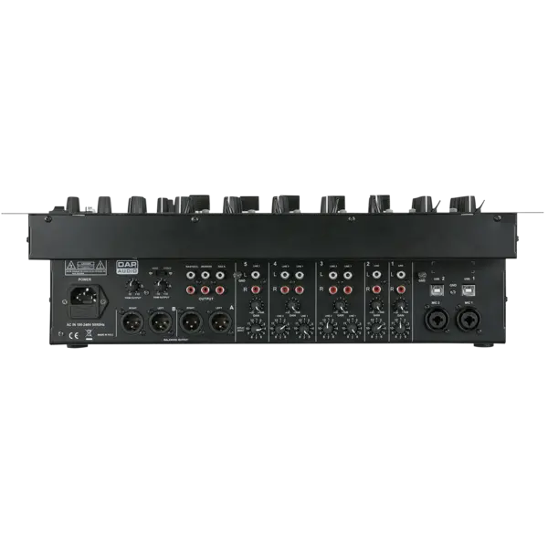 DAP DAP | D2353 | IMIX-7.2 USB | 7-kanaals 6U installatiemixer | USB | 2 zones