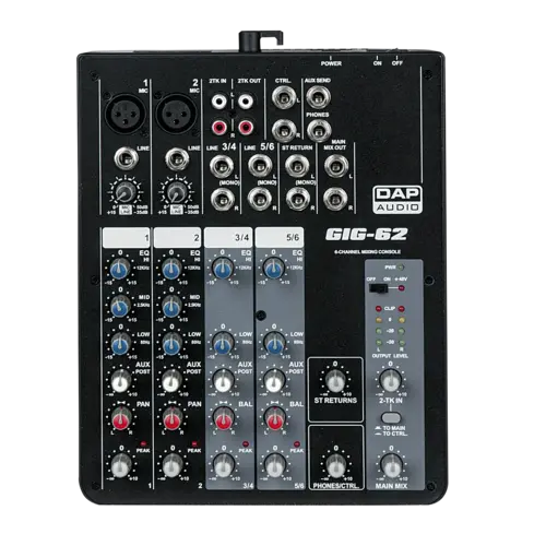 DAP DAP | D2281 | GIG-62 | 6-channel analog mixer