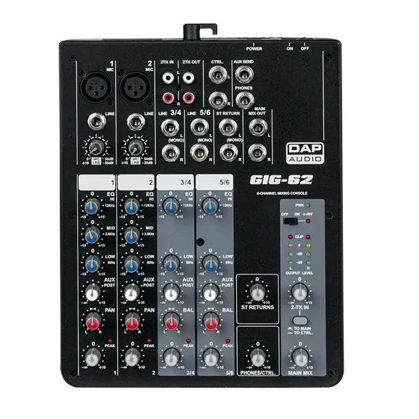 DAP DAP | D2281 | GIG-62 | 6-channel analog mixer