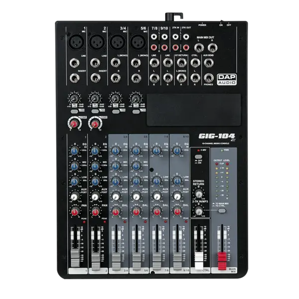 DAP DAP | D2283 | GIG-104C | 10-kanaals analoog mengpaneel