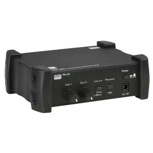 DAP DAP | D1533 | PRE-202 | 2-kanaals Jack/XLR microfoon voorversterker