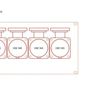 SRS Rigging* SRS Rigging | PP2SX4C | Découpage 19 pouces | Entrée : 1x Socapex | Sortie : 1x Socapex. 4x 16A CEE | Hauteur : 4HE