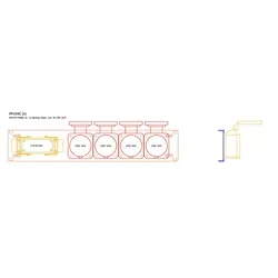 SRS Rigging* SRS Rigging | PP1H4C | 19-inch break-out | Input: 1x Harting | Output: 4x 16A CEE | Height: 2HE SRS Rigging | PP1H4C | 19-inch break-out | Input: 1x Harting | Output: 4x 16A CEE | Height: 2HE