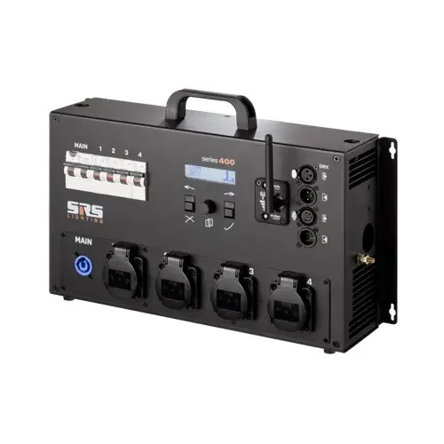 SRS Lighting* SRS Lighting | Dimmer 4-channel | Wireless | Circuit breakers: Double-pole | Main: RCD | DMX 3+5pin | Exclusive connection panel