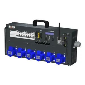 SRS Lighting* SRS Lighting | Variateur portable 6 canaux | Sans fil | Principal : interrupteur de mise à la terre | DMX 3+5 broches | Panneau de connexion exclusif