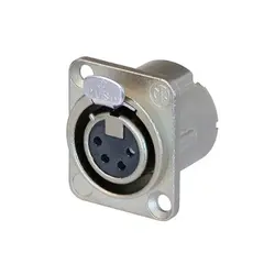 Neutrik | NC4FD-LX | XLR chassis DLX 4 pin bus nikkel behuizing zilvercontacten