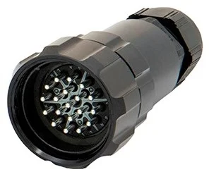 Connecteur Circulaire 19 Broches URSS - Set Mâle + Femelle Argenté, Militaire NOS