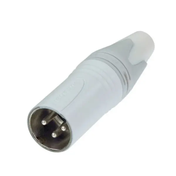 Neutrik | NC3MXX-WT | Section de câble XLR 3 broches boîtier blanc contacts argentés XX Neutrik Neutrik | NC3MXX-WT | Section de câble XLR 3 broches boîtier blanc contacts argentés XX