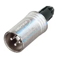 Neutrik | NC3MXX-BAG-WOB | XLR kabeldeel 3 pin pen zwarte behuizing zilvercontacten XX geen tule