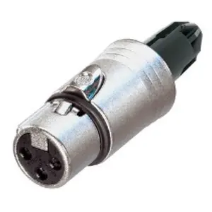 Neutrik Neutrik | NC3FXX-BAG-WOB | XLR cable part 3 pin socket black housing silver contacts XX no grommet