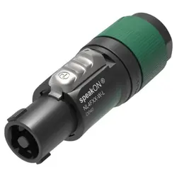 Neutrik Neutrik | NL4FXX-W-L-D | speakON 4-pole plug XX grommet green kd=10-16mm UNPACKED Neutrik | NL4FXX-W-L-D | speakON 4-pole plug XX grommet green kd=10-16mm UNPACKED