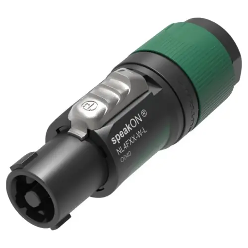Neutrik Neutrik | NL4FXX-W-L-D | speakON 4-pole plug XX grommet green kd=10-16mm UNPACKED