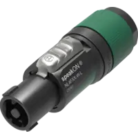 Neutrik | NL4FXX-W-L | speakON 4-pole plug XX grommet green kd=10-16mm