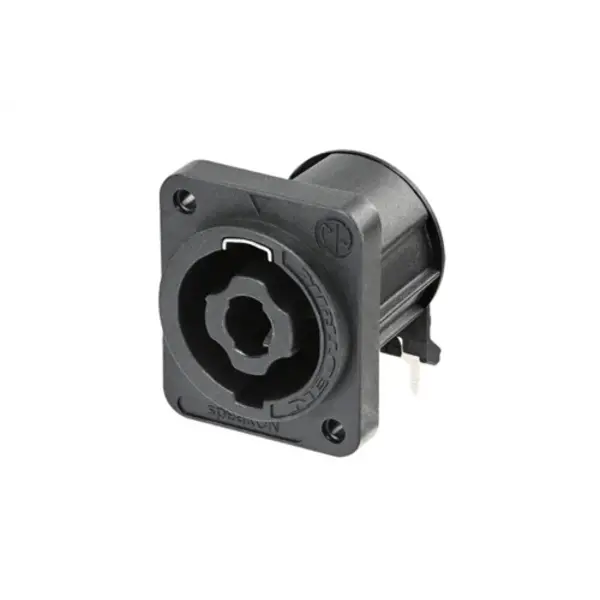 Neutrik Neutrik | NL4MDXX-H-3 | speakON 4-pole chassis D-size PCB-H black selftap IEC62368-1
