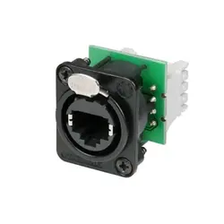 Neutrik Neutrik | NE8FDV-Y110-B | etherCON chassis-D IDC/110 zwart Neutrik | NE8FDV-Y110-B | etherCON chassis-D IDC/110 zwart