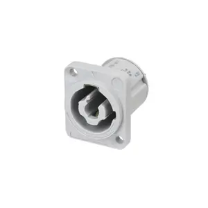 Neutrik Neutrik | NAC3MPXXB-WOT | powerCON 20A panel mount -D- 2p+PE socket grey CBC PCB