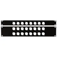 Showgear Showgear | 19" Paneel XLR | D-connectors-Size | IJzer | 2mm