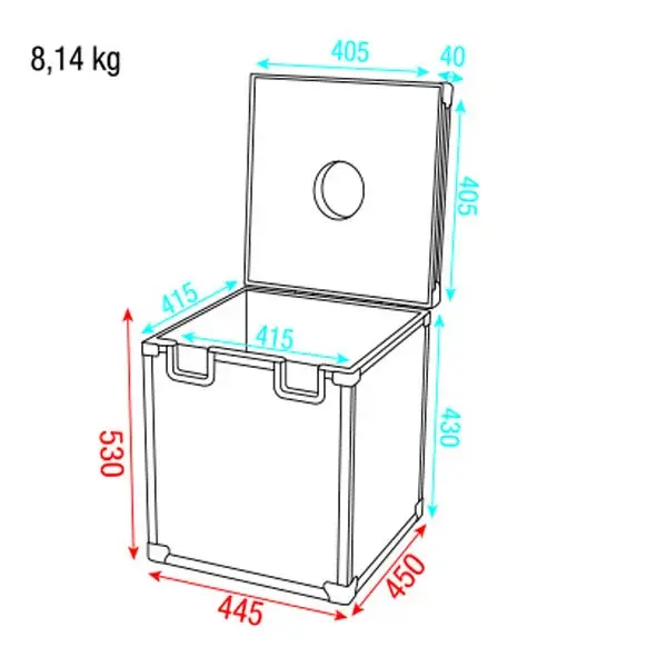 Showgear Showgear | LCA-MIR30 | Etui de route pour boule à facettes