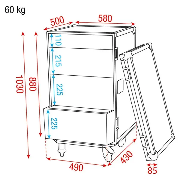 Showgear Showgear | D7384B | UCA-DRA2 | Ladekast 16U