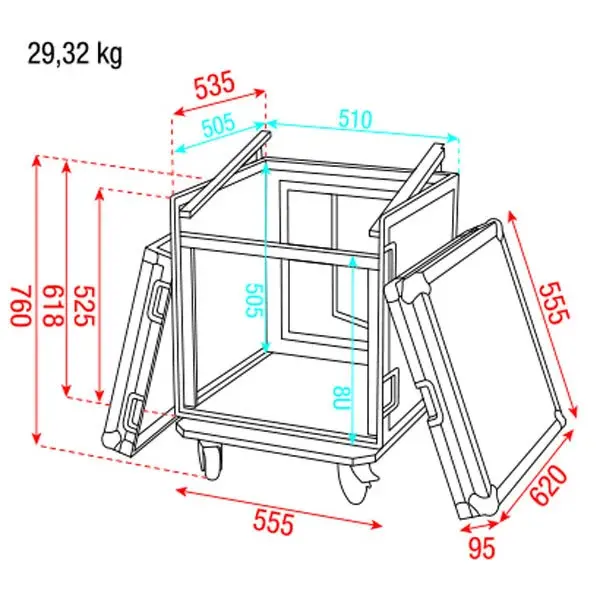 Showgear Showgear | RCA-DD4TOP | Boîtier combiné