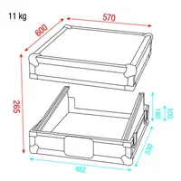 Showgear Showgear | D7017 | ACA-MIX1 | 19" Live mixer case