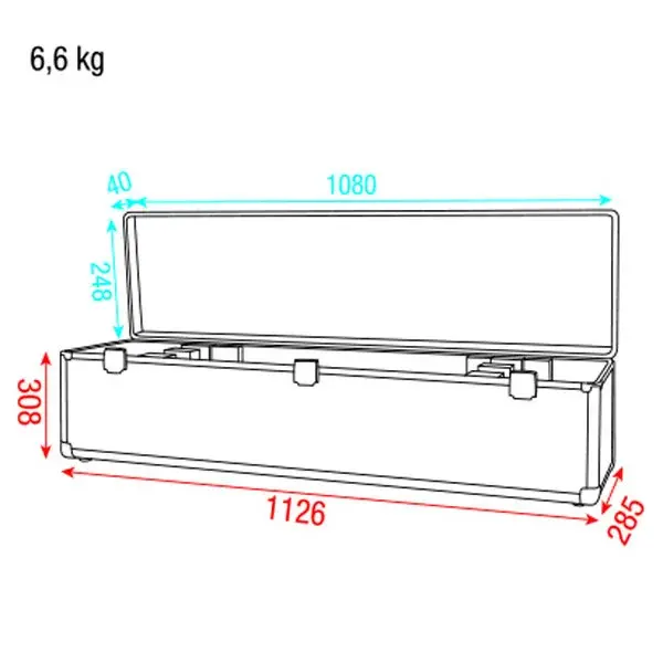 Showgear Showgear | D7012 | LCA-BAR2 | Boîtier pour barre 4x LED | Value Line